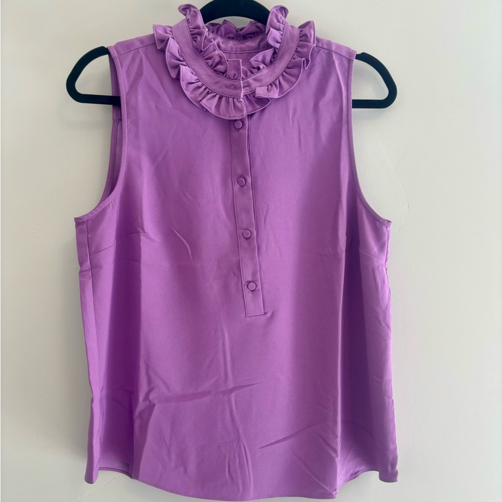 NWOT J Crew ruffleneck sleeveless top